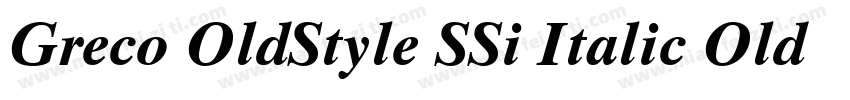 Greco OldStyle SSi Italic Old Style Figures字体转换